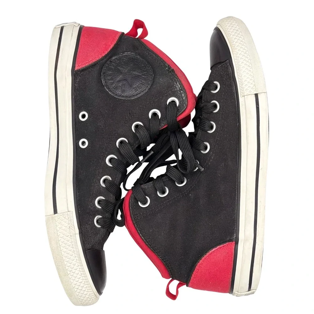 Converse Chuck Taylor All Star High Street Black Red Mens 7 Mid Top 146231C - Picture 7 of 9